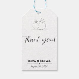 Etiqueta Para Presente Casamento Minimalista Obrigado Marca Favor