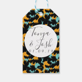 Etiqueta Para Presente Casamento Moderno de Cheetah Impressão Pattern Col