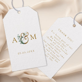 Etiqueta Para Presente Casamento moderno e elegante de eucalipto e ampers
