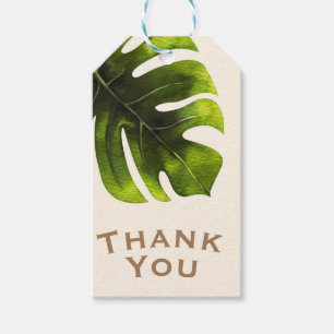 Etiqueta Para Presente Casamento moderno elegante do verão em folha de