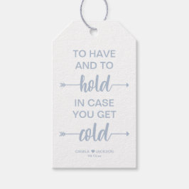 Etiqueta Para Presente Casamento no inverno de proteção