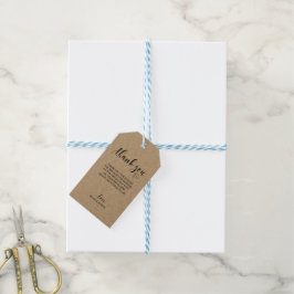 Etiqueta Para Presente Casamento Obrigado Tag do Presente - Kraft