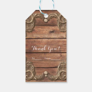 Etiqueta Para Presente Casamento Ocidental Rústico Vintage Elegante Madei