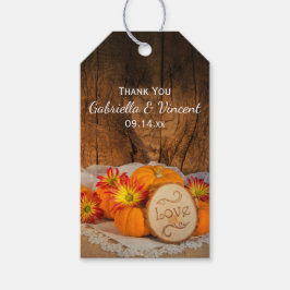 Etiqueta Para Presente Casamento outono Rustic Pumpkins Obrigado Marca Fa