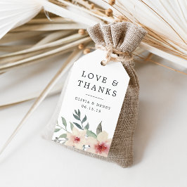 Etiqueta Para Presente Casamento Peach Blossom Obrigado