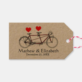 Etiqueta Para Presente Casamento Personalizado Da Bicicleta De Bicicleta 