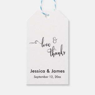 Etiqueta Para Presente Casamento Personalizado de Obrigados e Amor