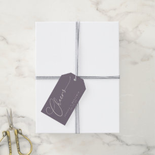 Etiqueta Para Presente Casamento Personalizado De Script Puro Com Mínimo