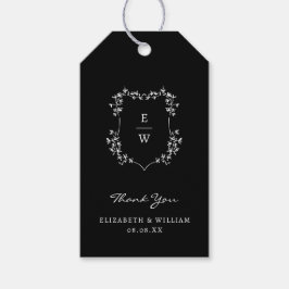 Etiqueta Para Presente Casamento Preto Agradecimento