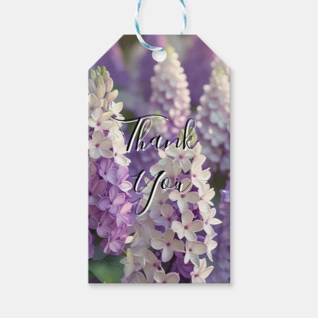 Etiqueta Para Presente Casamento Purple Lilac Obrigado Sticker (Frente)