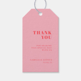 Etiqueta Para Presente Casamento retrô rosa