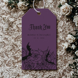 Etiqueta Para Presente Casamento Roxo Com Rosa De Aranha-Aranha-De-Aranha