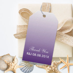 Etiqueta Para Presente casamento roxo do ombre romântico moderno do lila