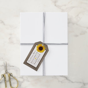 Etiqueta Para Presente Casamento Russo De Girassol E Burlap
