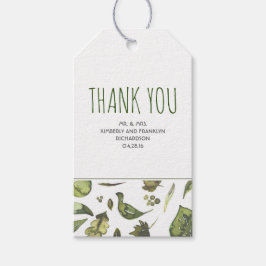 Etiqueta Para Presente Casamento Russo Moderno de Greenery Watercolor