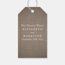 Etiqueta Para Presente Casamento Rustic Burlap