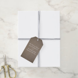 Etiqueta Para Presente Casamento Rustic Burlap