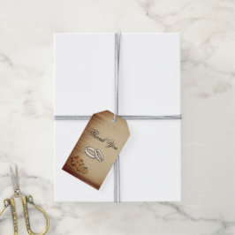 Etiqueta Para Presente Casamento Rustic Flowers Obrigado