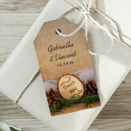 Etiqueta Para Presente Casamento Rustic Pines Woodland Obrigado Por Etiqu