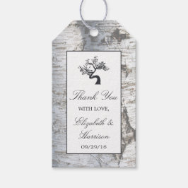 Etiqueta Para Presente Casamento Rustic Silver Birch Tree
