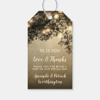 Etiqueta Para Presente Casamento Rustic Vintage Tree Branch Obrigado Etiq