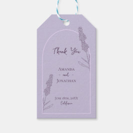 Etiqueta Para Presente Casamento Simples de Blooms de Lavanda Elegante