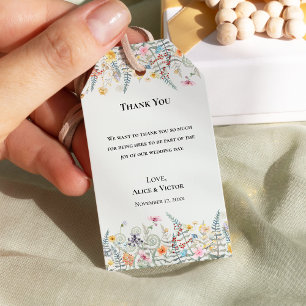Etiqueta Para Presente Casamento Simples de Fern Fern Mint Obrigado
