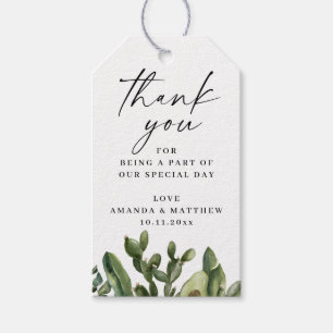Etiqueta Para Presente Casamento Suculento De Watercolor Cactus Obrigado