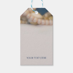Etiqueta Para Presente Casamento Tropical de Praia Elegante Pearls & Sea