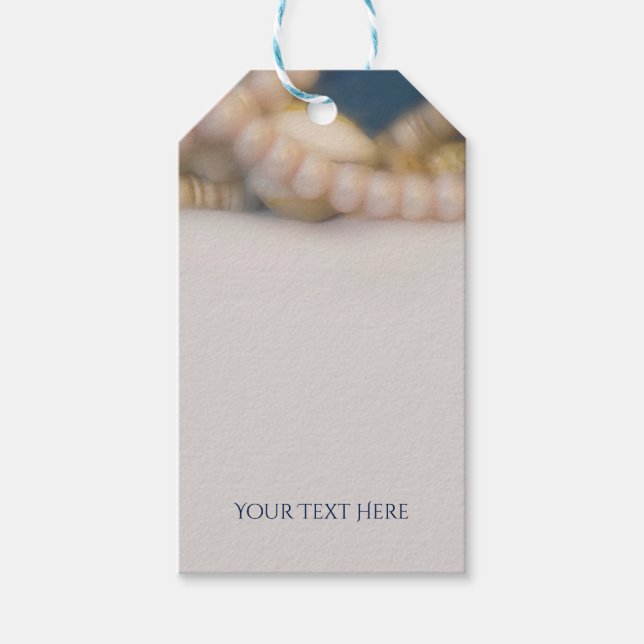 Etiqueta Para Presente Casamento Tropical de Praia Elegante Pearls & Sea  (Frente)