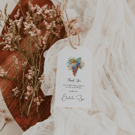 Etiqueta Para Presente Casamento Tropical Macaw Obrigado