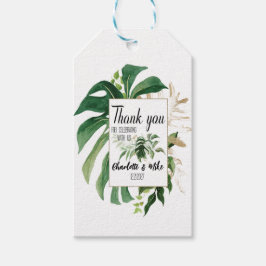 Etiqueta Para Presente Casamento Tropical Personalizado Obrigado