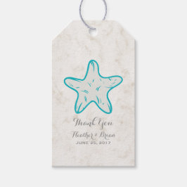 Etiqueta Para Presente Casamento Turquesa Rustic Starfish