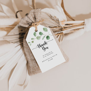 Etiqueta Para Presente Casamento Verde Delight Eucalyptus Obrigado