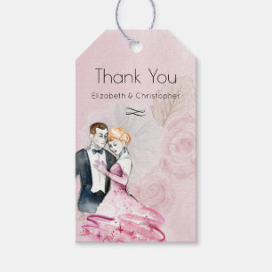 Etiqueta Para Presente Casamento vintage Casal Casamento Obrigado