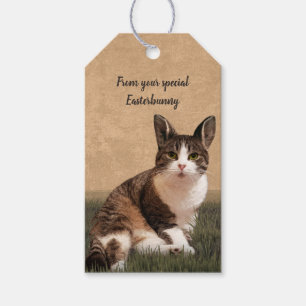 Etiqueta Para Presente Cat-Easterbunny 😸 🐰