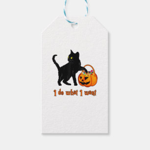 Etiqueta Para Presente Cat I Faço O Que Quero No Halloween Candy Pumpkin
