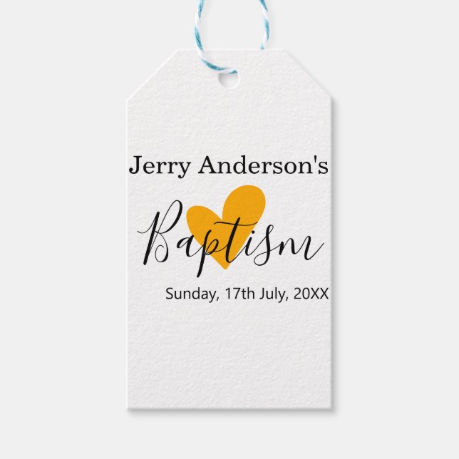 Etiqueta Para Presente Catholic baptism kids modern simple QR minimal (Frente)