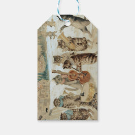 Etiqueta Para Presente Cats Carol Singing por Louis Wain