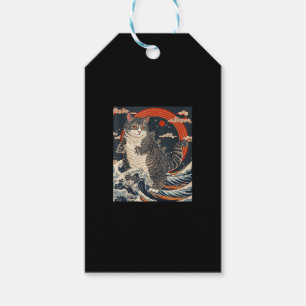 Etiqueta Para Presente Catzilla Cat Arte Japonesa Bonita presentes Para H