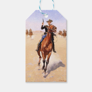 Etiqueta Para Presente Cavaleiro das Planícies (Cavaleiro Cowboy)