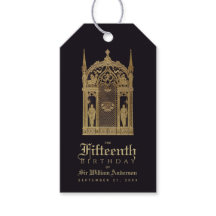 Cavaleiro Ouro Preto de Aniversário Medieval Elega