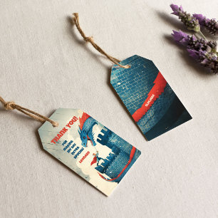 Etiqueta Para Presente Cavaleiro sem rosto e Festa de aniversário de drag