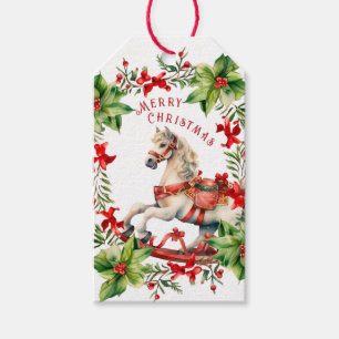 Etiqueta Para Presente Cavalo Rocking White Vintage