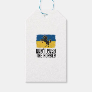 Etiqueta Para Presente Cavalo Vintage Não Empurre Os Cavalos