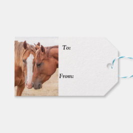 Etiqueta Para Presente Cavalos que se infundem numa pastagem