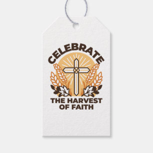 Etiqueta Para Presente Celebração da Faith Harvest - Arte Inspiradora