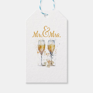 Etiqueta Para Presente Celebração de Sr. e Sra. Champagne