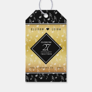 Etiqueta Para Presente Celebração do 27º aniversário do casamento mus
