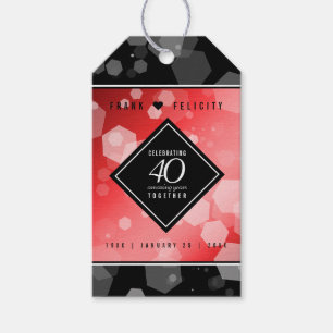 Etiqueta Para Presente Celebração do 40º aniversário do Casamento Rub
